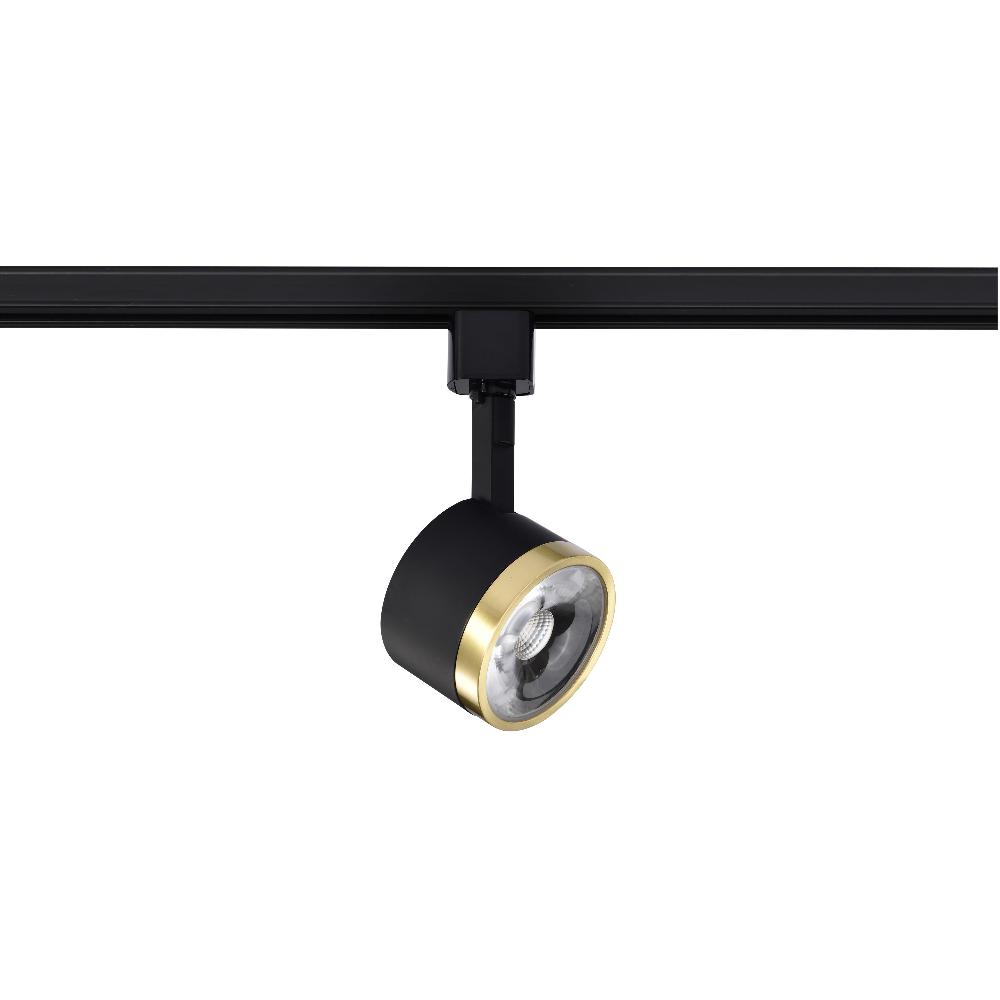 nuvo lighting Brentwood 1 Light 120 Matte Black and Brushed Brass Track Lighting Ceiling Light