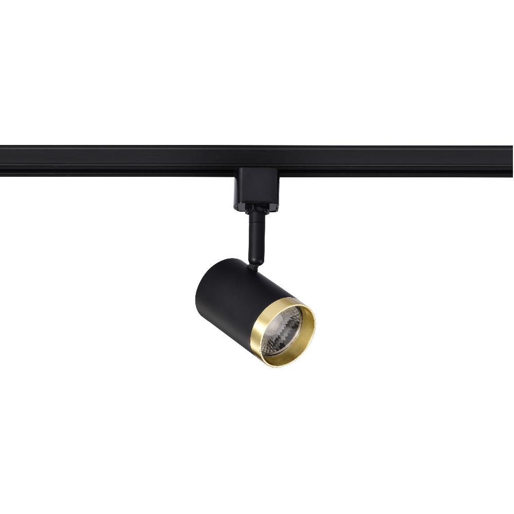 nuvo lighting Brentwood 1 Light 120 Matte Black and Brushed Brass Track Lighting Ceiling Light