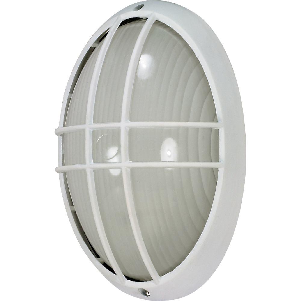 nuvo lighting Brentwood 1 Light 13 inch Semi Gloss White Outdoor Bulk Head