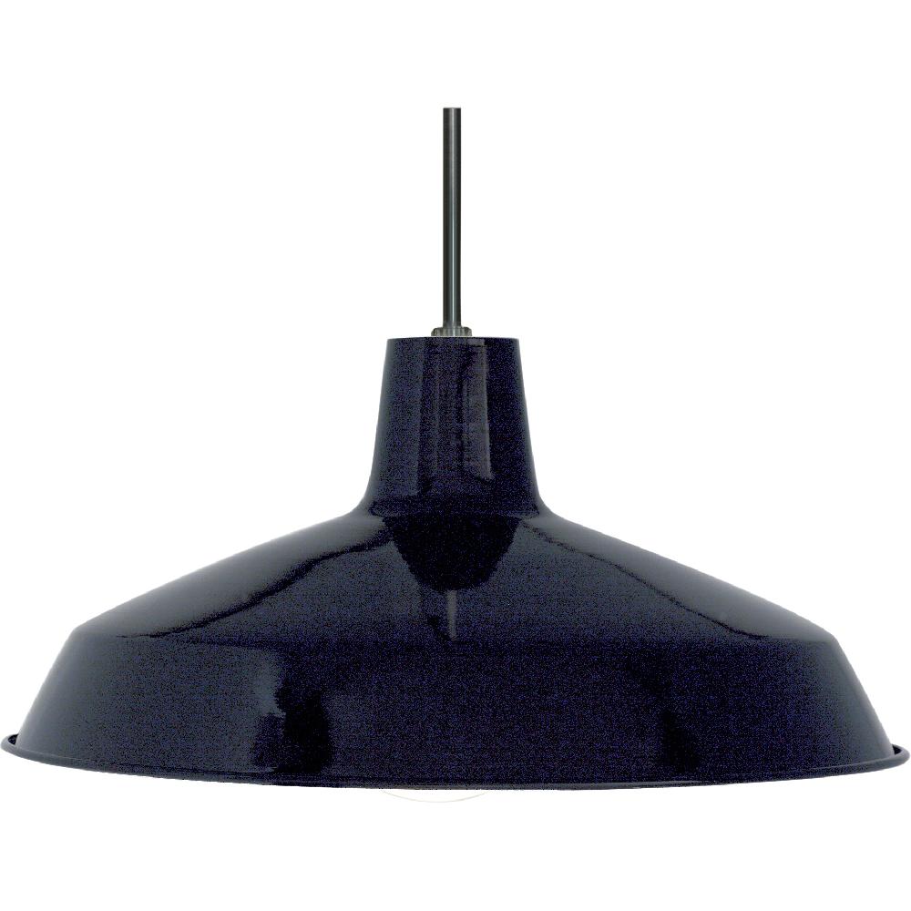 nuvo lighting Brentwood 1 Light 16 inch Black and Steel Pendant Ceiling Light