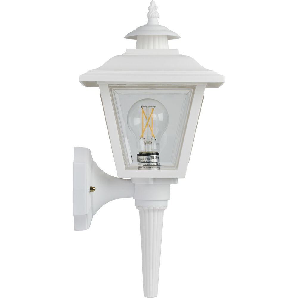 Nuvo Lighting Brentwood 1 Light 17 Inch White Outdoor Wall Lantern