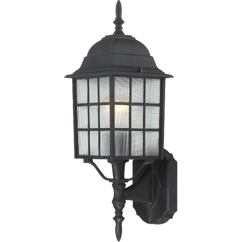 nuvo lighting Brentwood 1 Light 18 inch Textured Black Outdoor Wall Sconce