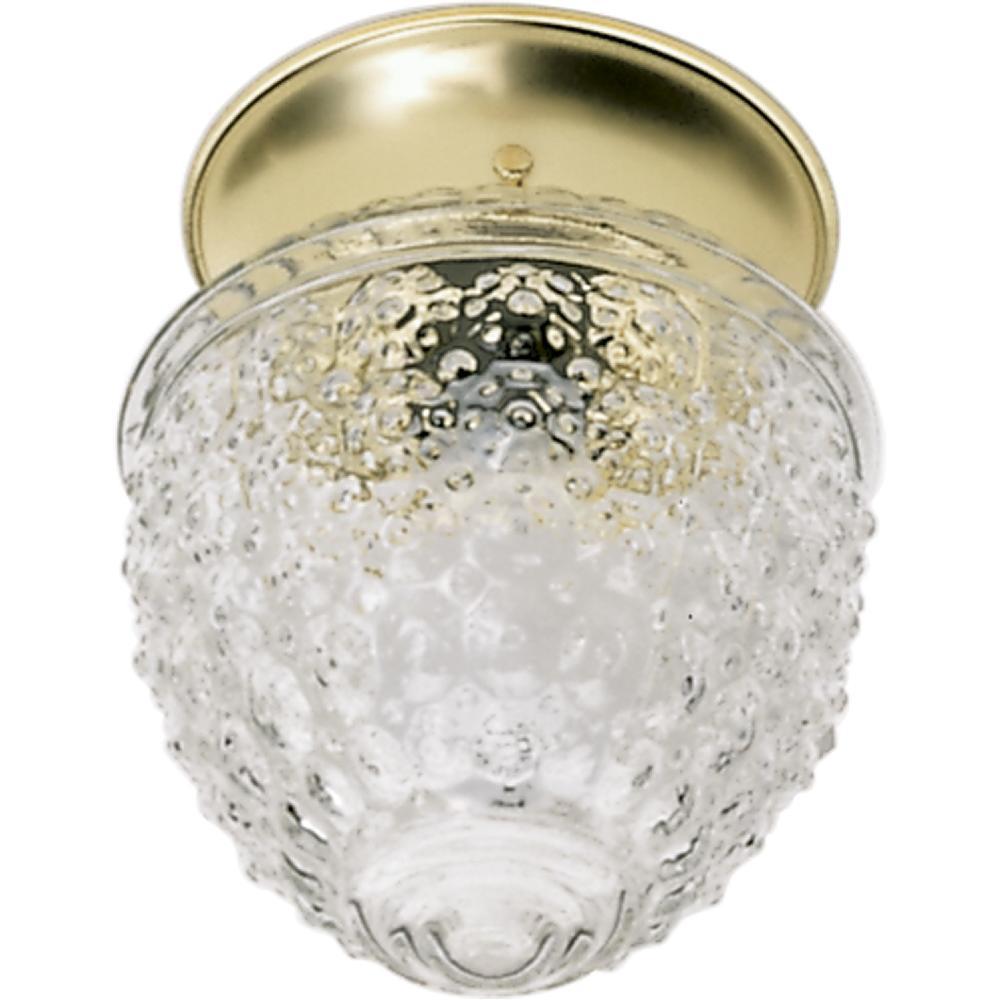 nuvo lighting Brentwood 1 Light 5 inch Polished Brass Semi Flush Mount Ceiling Light