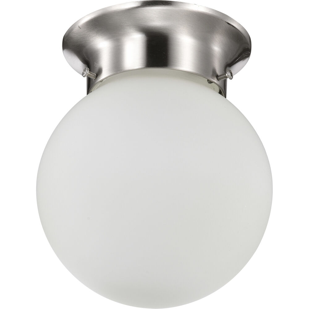 Nuvo Lighting Brentwood 1 Light 6 Inch Brushed Nickel Flush Mount Ceiling Light