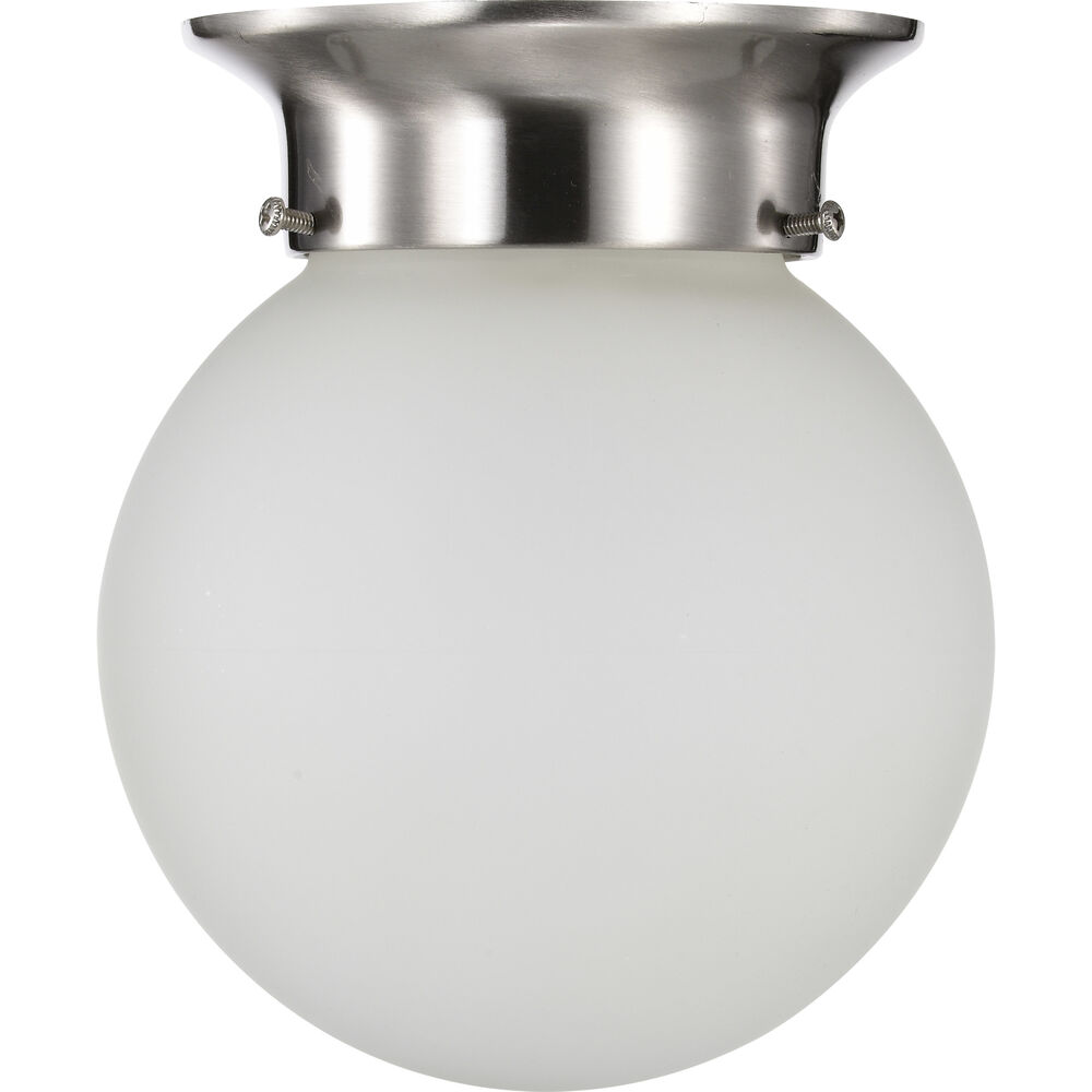 Nuvo Lighting Brentwood 1 Light 6 Inch Brushed Nickel Flush Mount Ceiling Light