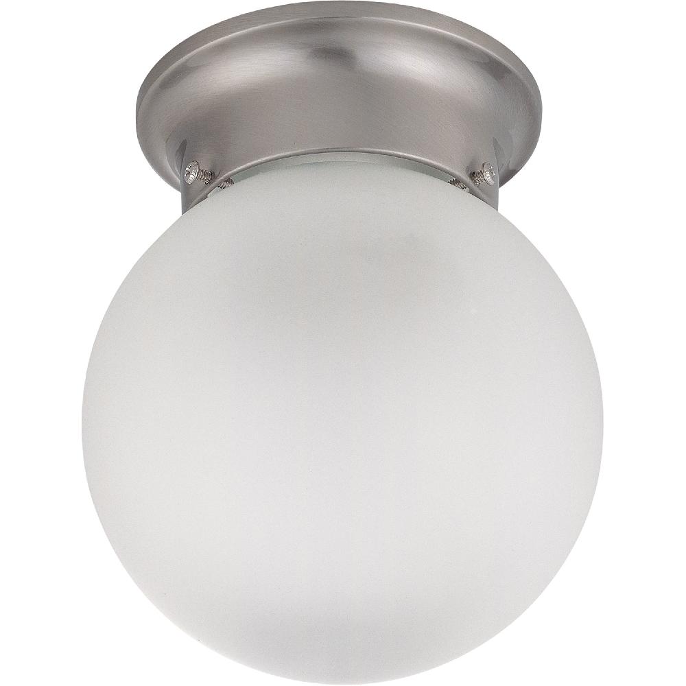 nuvo lighting Brentwood 1 Light 6 inch Brushed Nickel Flush Mount Ceiling Light