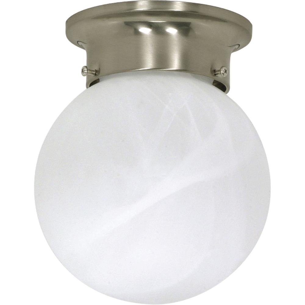 nuvo lighting Brentwood 1 Light 6 inch Brushed Nickel Flush Mount Ceiling Light