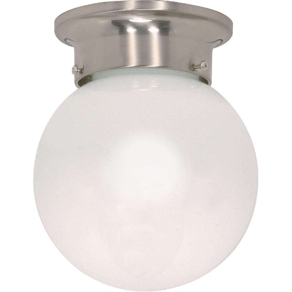 nuvo lighting Brentwood 1 Light 6 inch Brushed Nickel Flush Mount Ceiling Light