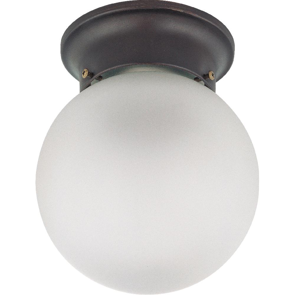 nuvo lighting Brentwood 1 Light 6 inch Mahogany Bronze Flush Mount Ceiling Light