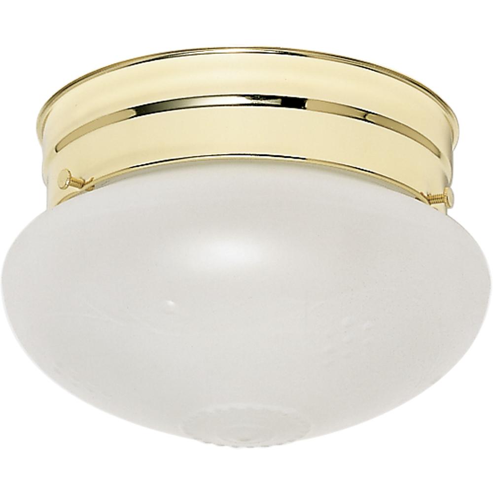 nuvo lighting Brentwood 1 Light 6 inch Polished Brass Flush Mount Ceiling Light