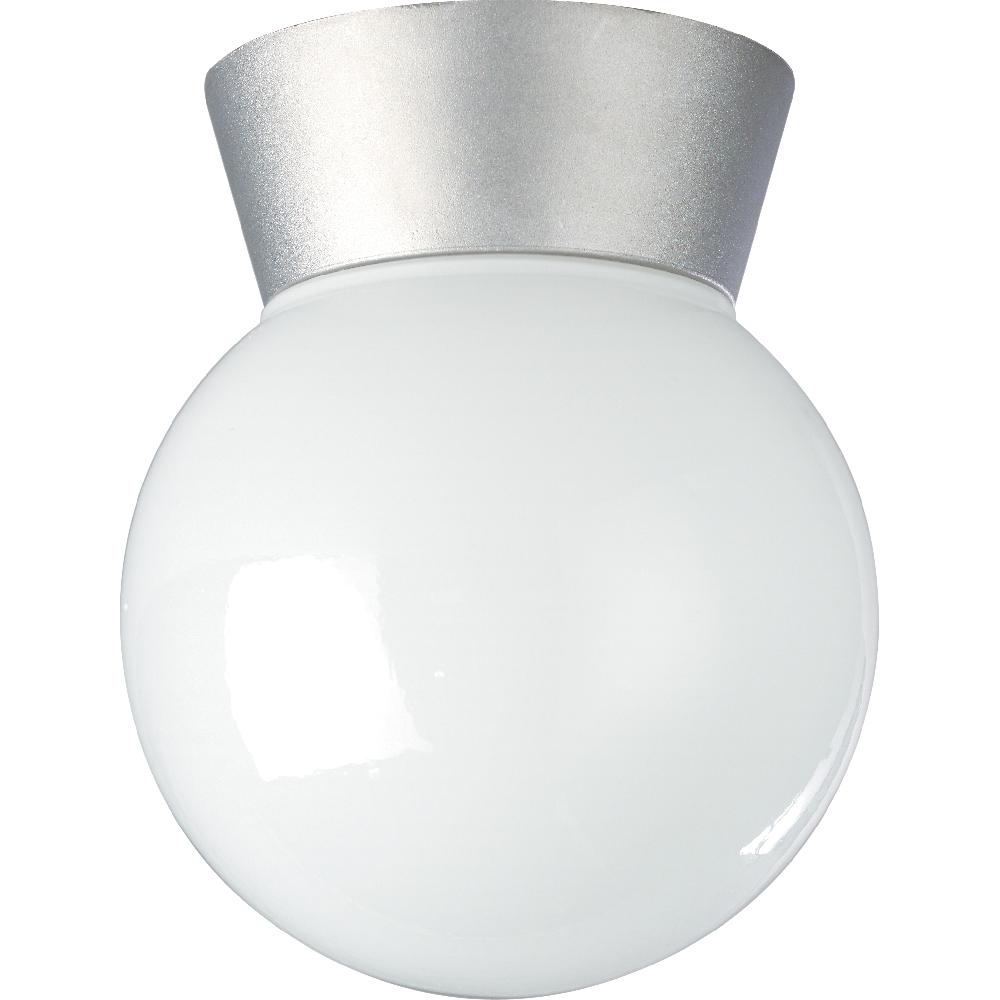 nuvo lighting Brentwood 1 Light 6 inch Satin Aluminum Outdoor Ceiling Mount