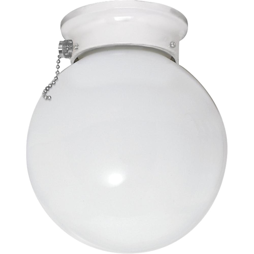 nuvo lighting Brentwood 1 Light 6 inch White Flush Mount Ceiling Light