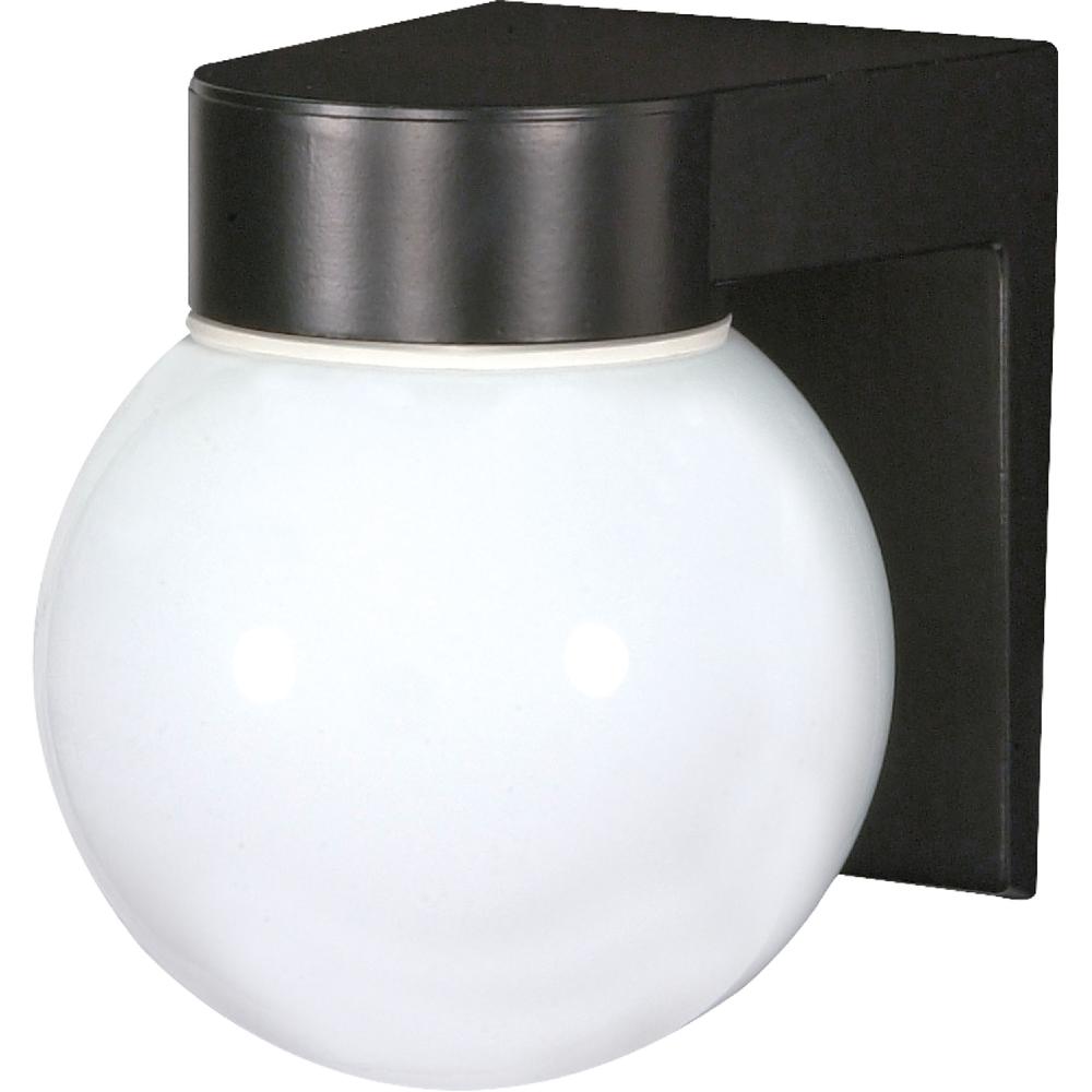 nuvo lighting Brentwood 1 Light 7 inch Black Outdoor Wall Mount