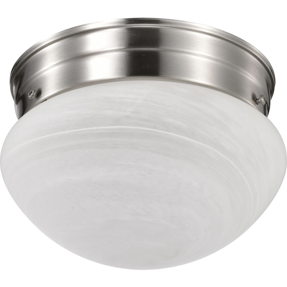 Nuvo Lighting Brentwood 1 Light 8 Inch Brushed Nickel Flush Mount Ceiling Light
