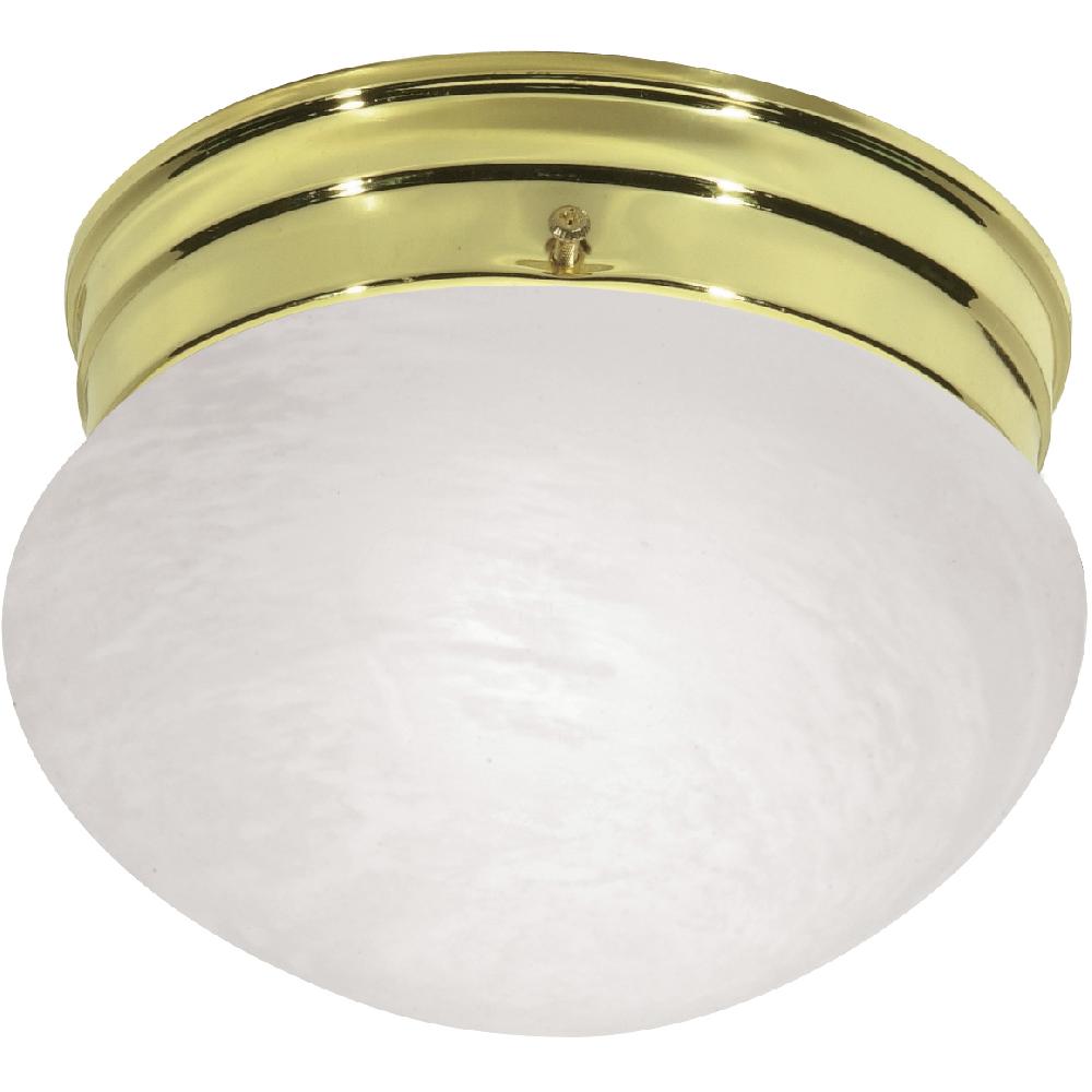nuvo lighting Brentwood 1 Light 8 inch Polished Brass Flush Mount Ceiling Light