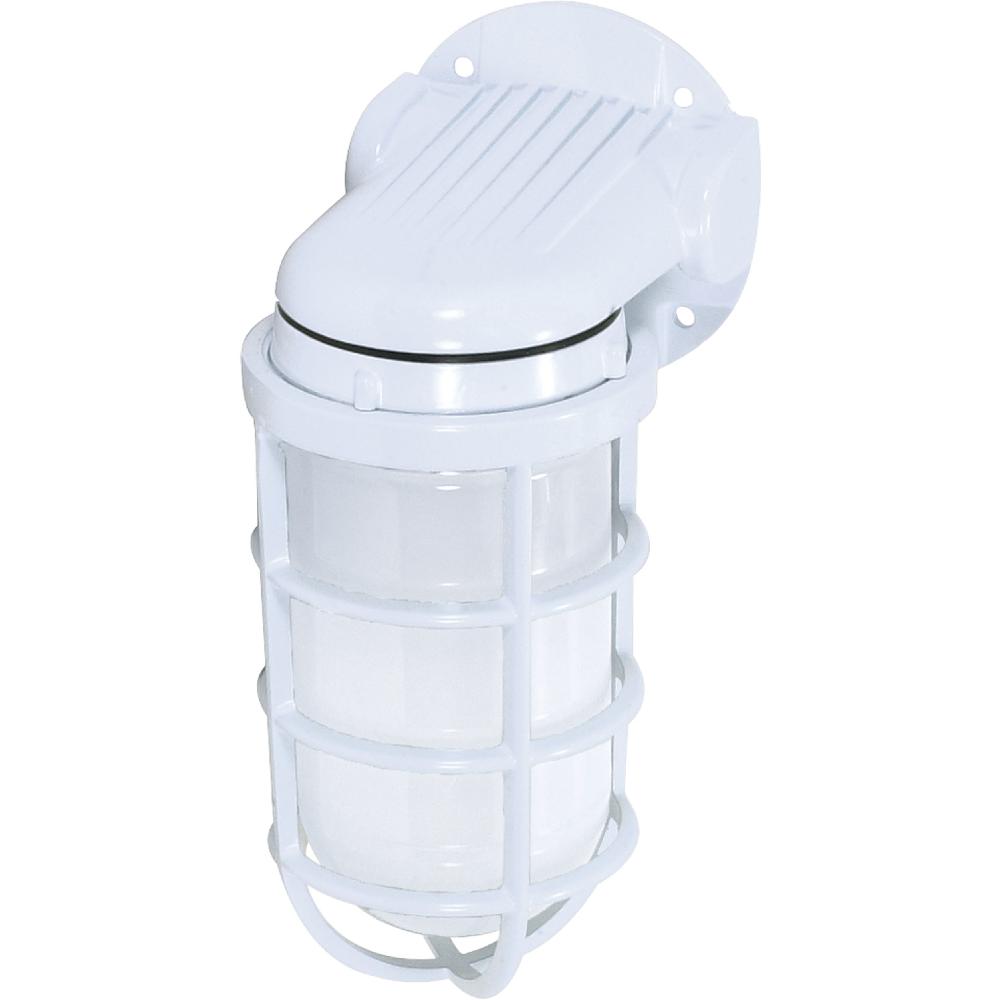 nuvo lighting Brentwood 1 Light 9 inch White Outdoor Wall Mount