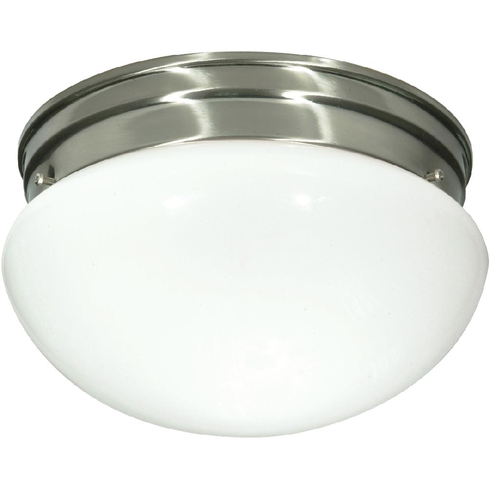 nuvo lighting Brentwood 2 Light 10 inch Brushed Nickel Flush Mount Ceiling Light