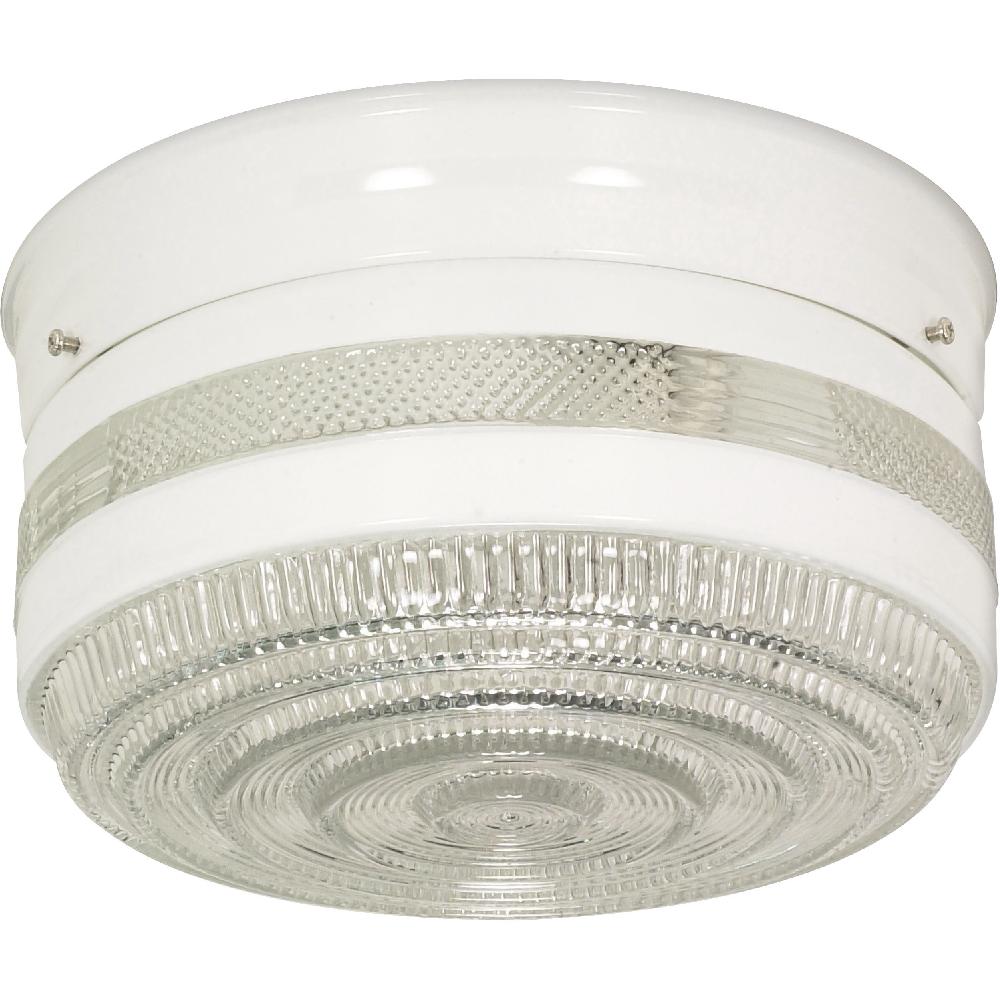 nuvo lighting Brentwood 2 Light 10 inch White Flush Mount Ceiling Light