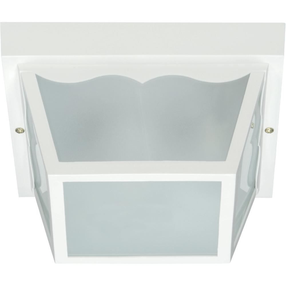 nuvo lighting Brentwood 2 Light 10 inch White Outdoor Flush Mount