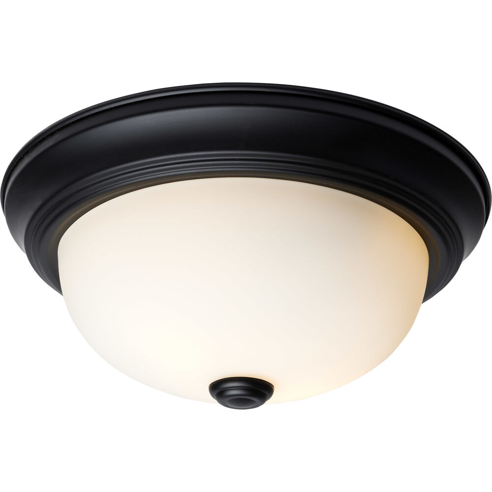 Nuvo Lighting Brentwood 2 Light 11.38 Inch Matte Black Flush Mount Ceiling Light