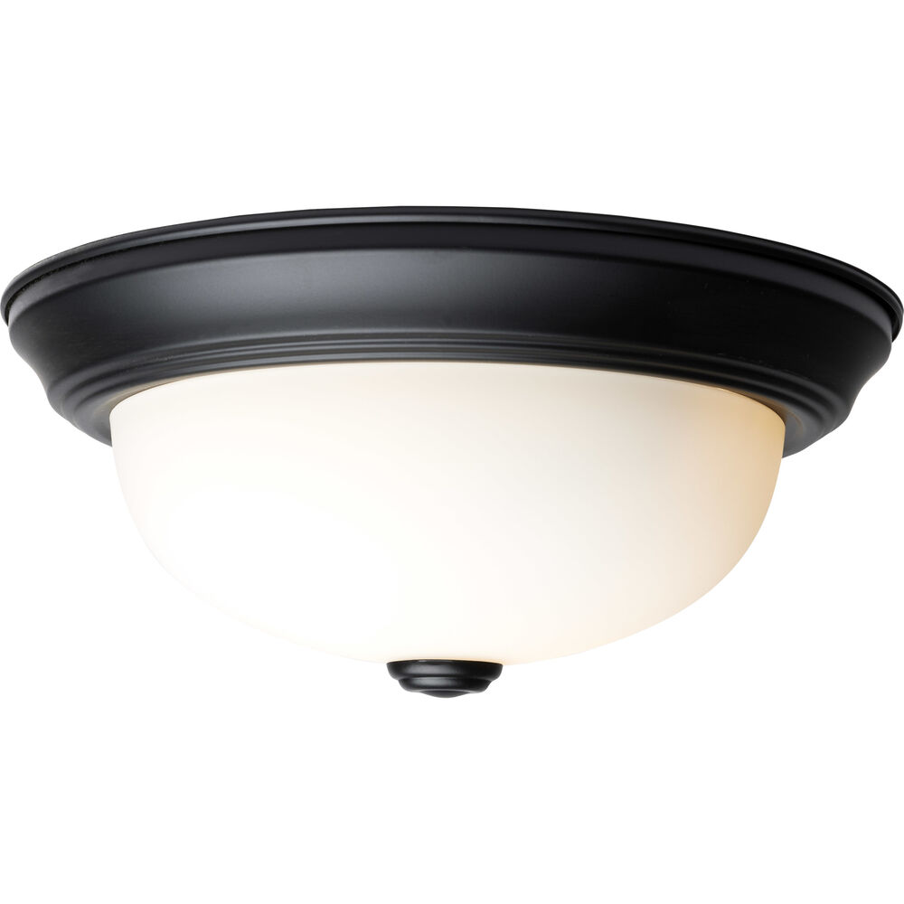 Nuvo Lighting Brentwood 2 Light 11.38 Inch Matte Black Flush Mount Ceiling Light