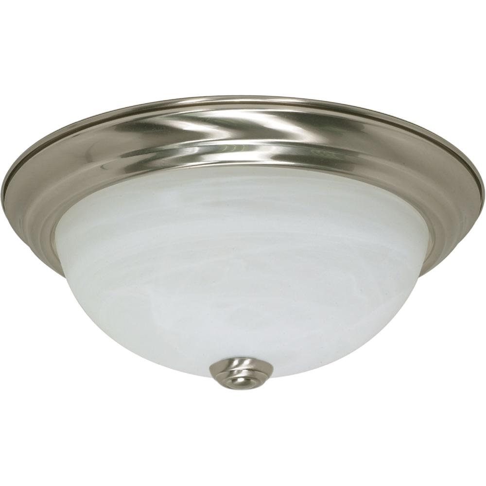 nuvo lighting Brentwood 2 Light 11 inch Brushed Nickel Flush Mount Ceiling Light