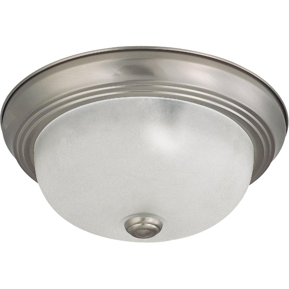 nuvo lighting Brentwood 2 Light 11 inch Brushed Nickel Flush Mount Ceiling Light