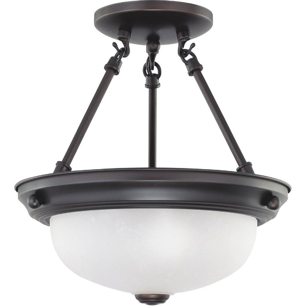 nuvo lighting Brentwood 2 Light 11 inch Mahogany Bronze Semi-Flush Ceiling Light