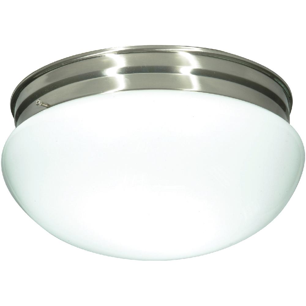 nuvo lighting Brentwood 2 Light 12 inch Brushed Nickel Flush Mount Ceiling Light