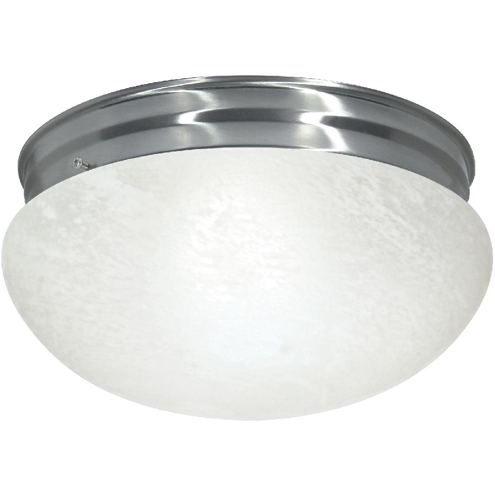 nuvo lighting Brentwood 2 Light 12 inch Brushed Nickel Flush Mount Ceiling Light