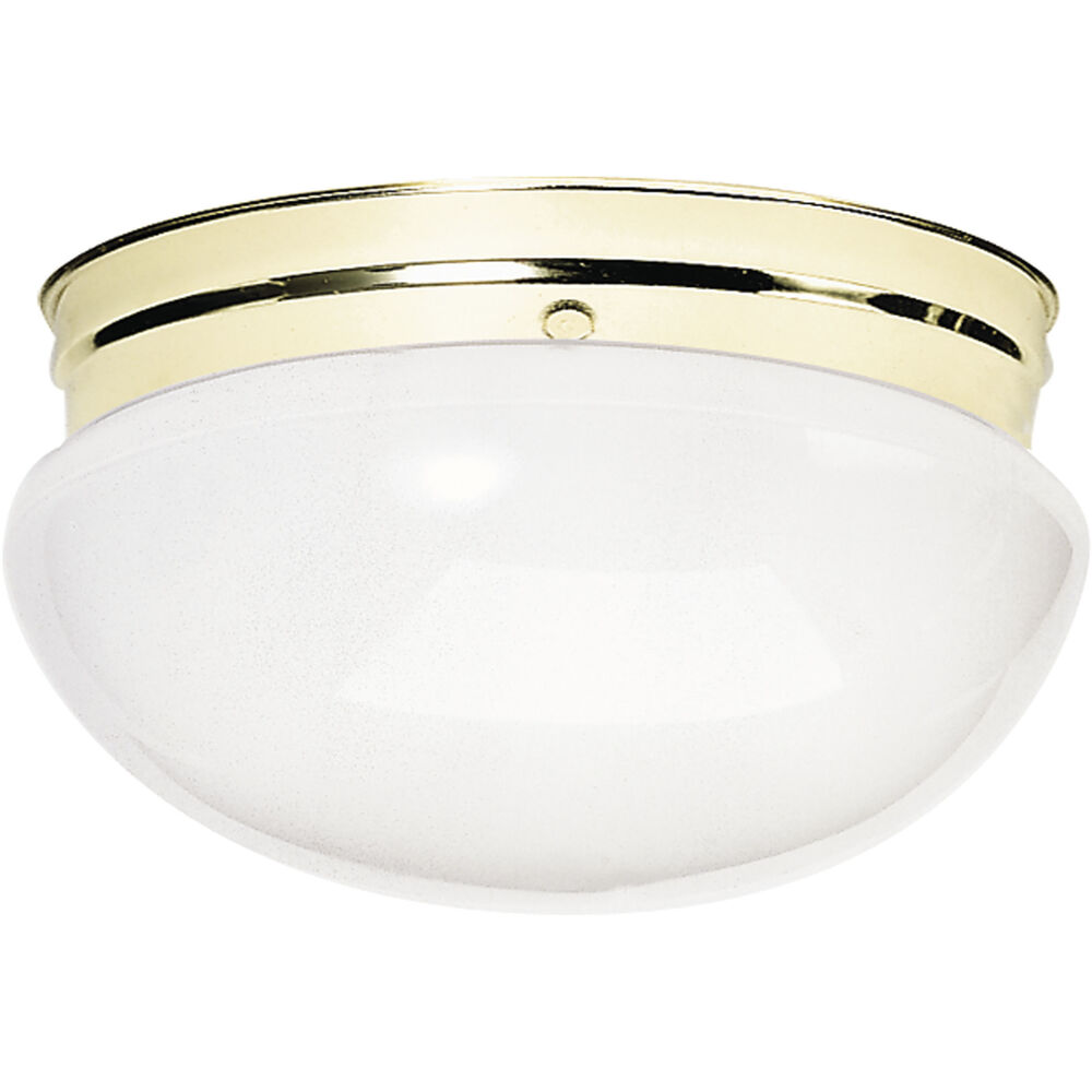 Nuvo Lighting Brentwood 2 Light 12 Inch Polished Brass Flush Mount Ceiling Light
