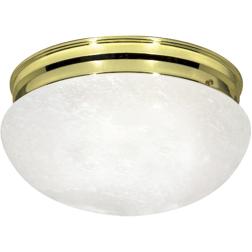 nuvo lighting Brentwood 2 Light 12 inch Polished Brass Flush Mount Ceiling Light