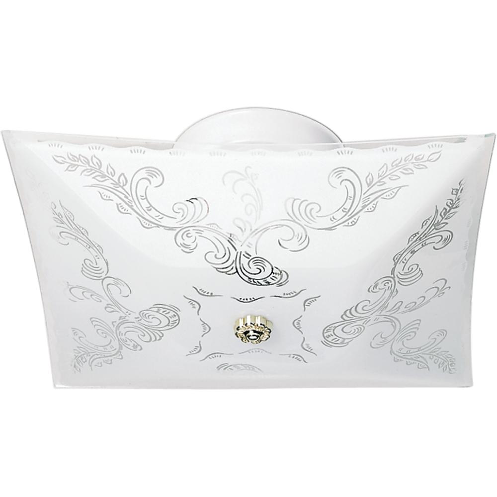 nuvo lighting Brentwood 2 Light 12 inch White Semi Flush Mount Ceiling Light