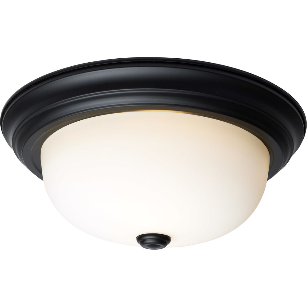 Nuvo Lighting Brentwood 2 Light 13.25 Inch Matte Black Flush Mount Ceiling Light