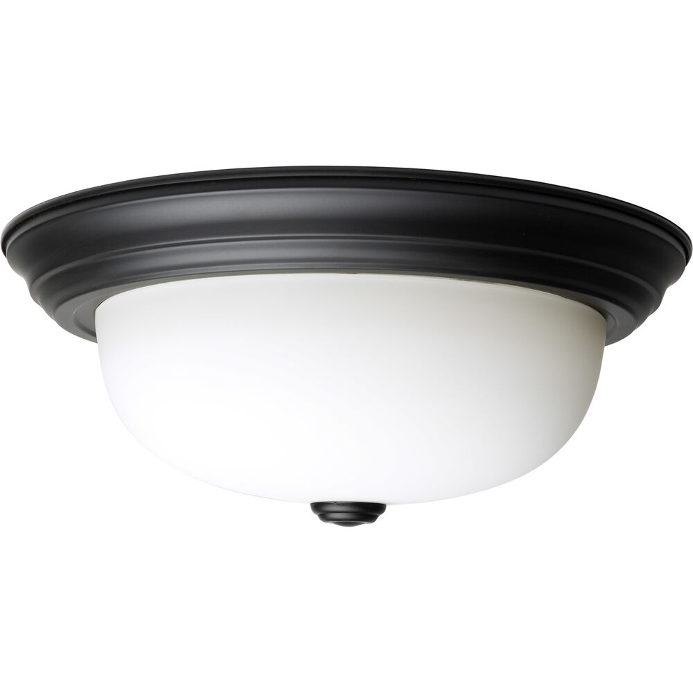Nuvo Lighting Brentwood 2 Light 13.25 Inch Matte Black Flush Mount Ceiling Light