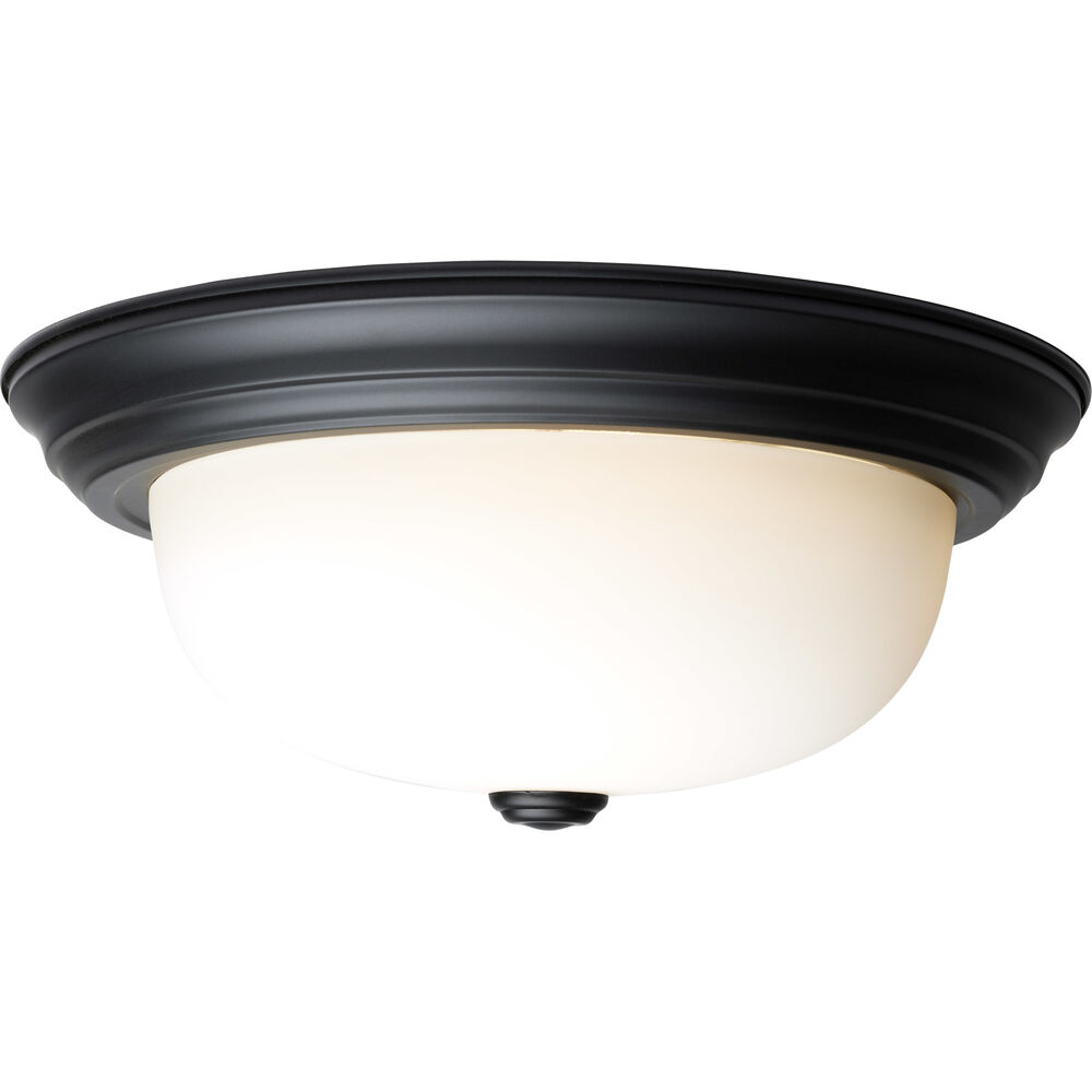 Nuvo Lighting Brentwood 2 Light 13.25 Inch Matte Black Flush Mount Ceiling Light