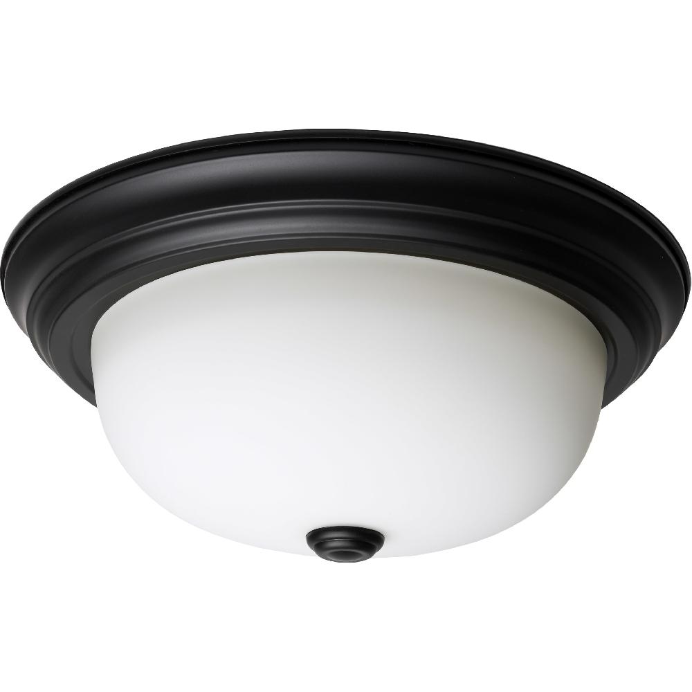 nuvo lighting Brentwood 2 Light 13.25 inch Matte Black Flush Mount Ceiling Light