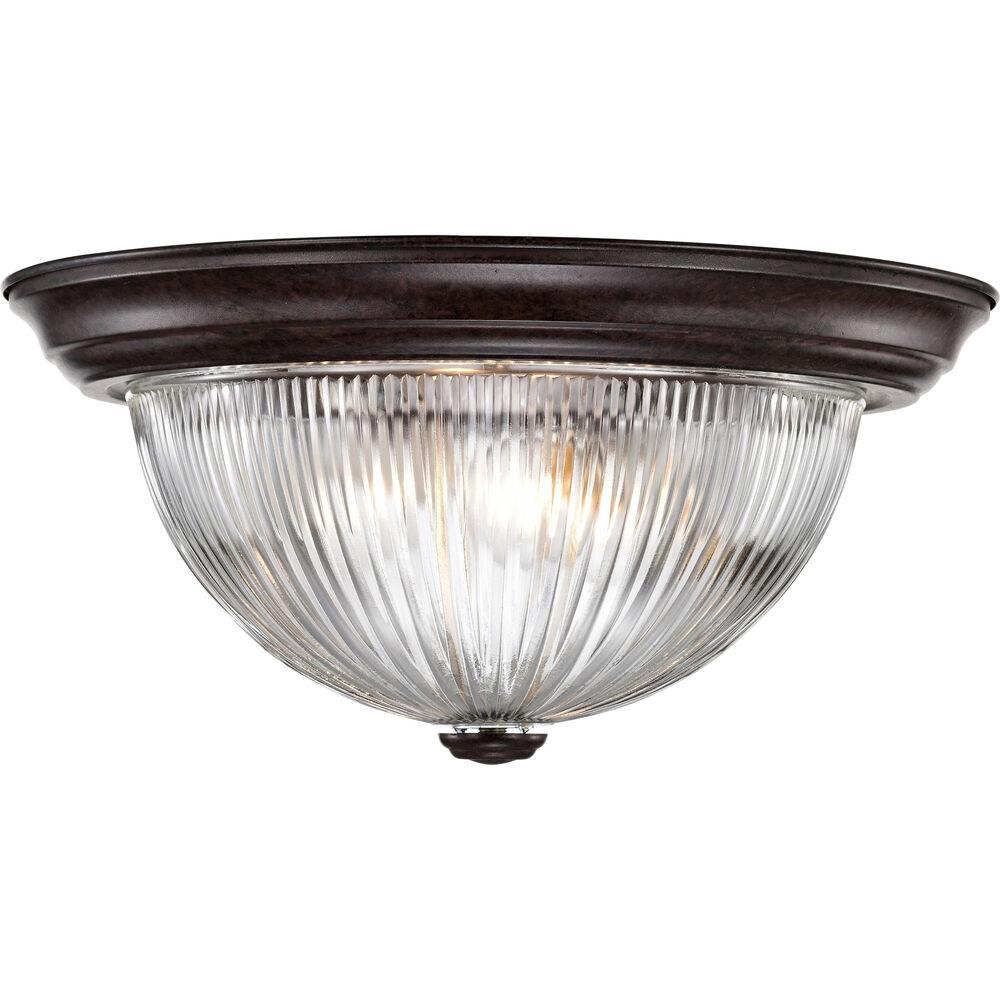 Nuvo Lighting Brentwood 2 Light 13 Inch Old Bronze Flush Mount Ceiling Light