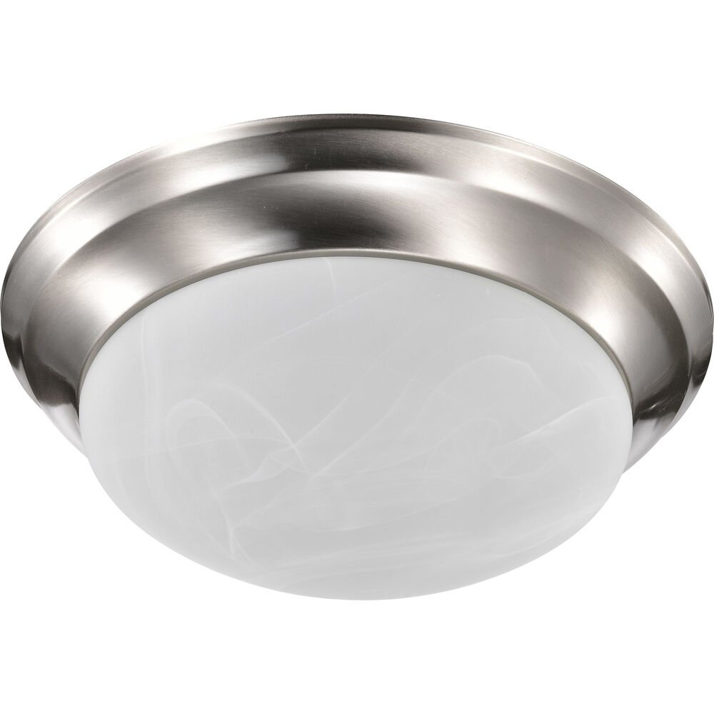 Nuvo Lighting Brentwood 2 Light 14 Inch Brushed Nickel Flush Mount Ceiling Light