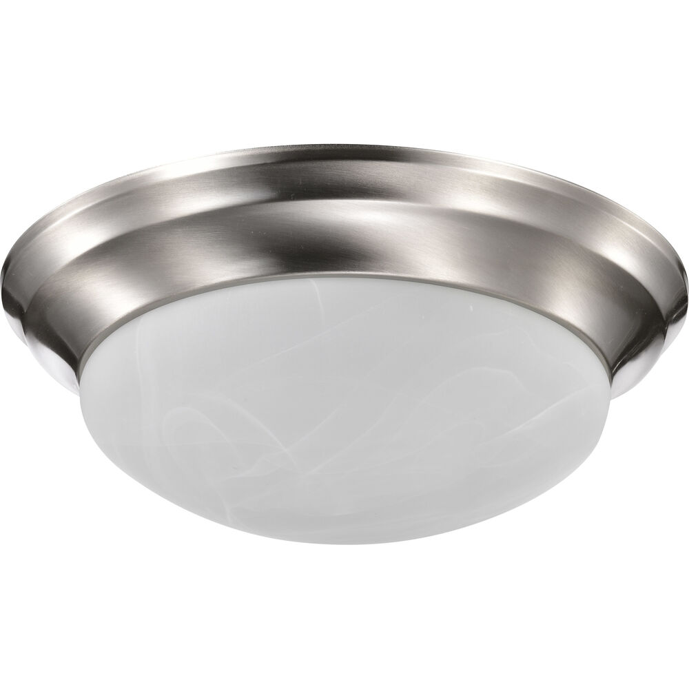 Nuvo Lighting Brentwood 2 Light 14 Inch Brushed Nickel Flush Mount Ceiling Light