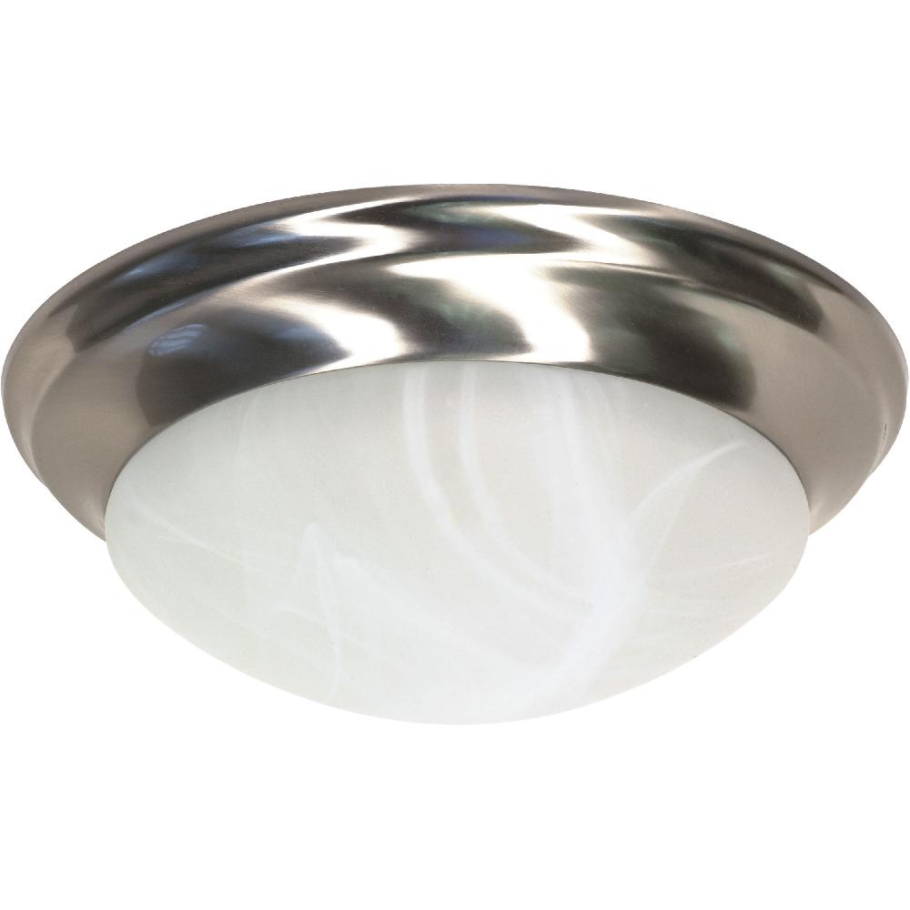 nuvo lighting Brentwood 2 Light 14 inch Brushed Nickel Flush Mount Ceiling Light
