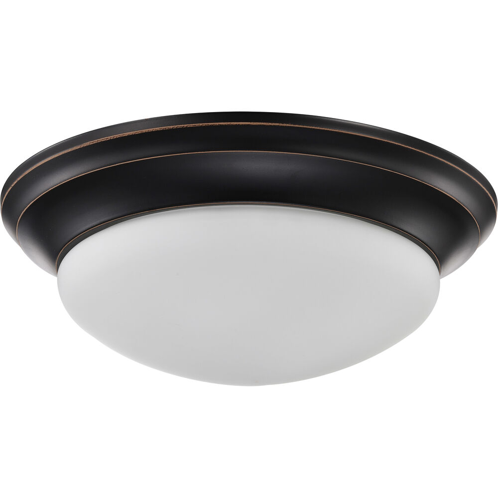 Nuvo Lighting Brentwood 2 Light 14 Inch Mahogany Bronze Flush Mount Ceiling Light
