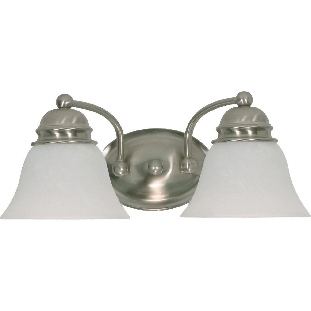 nuvo lighting Brentwood 2 Light 15 inch Brushed Nickel Vanity Light Wall Light