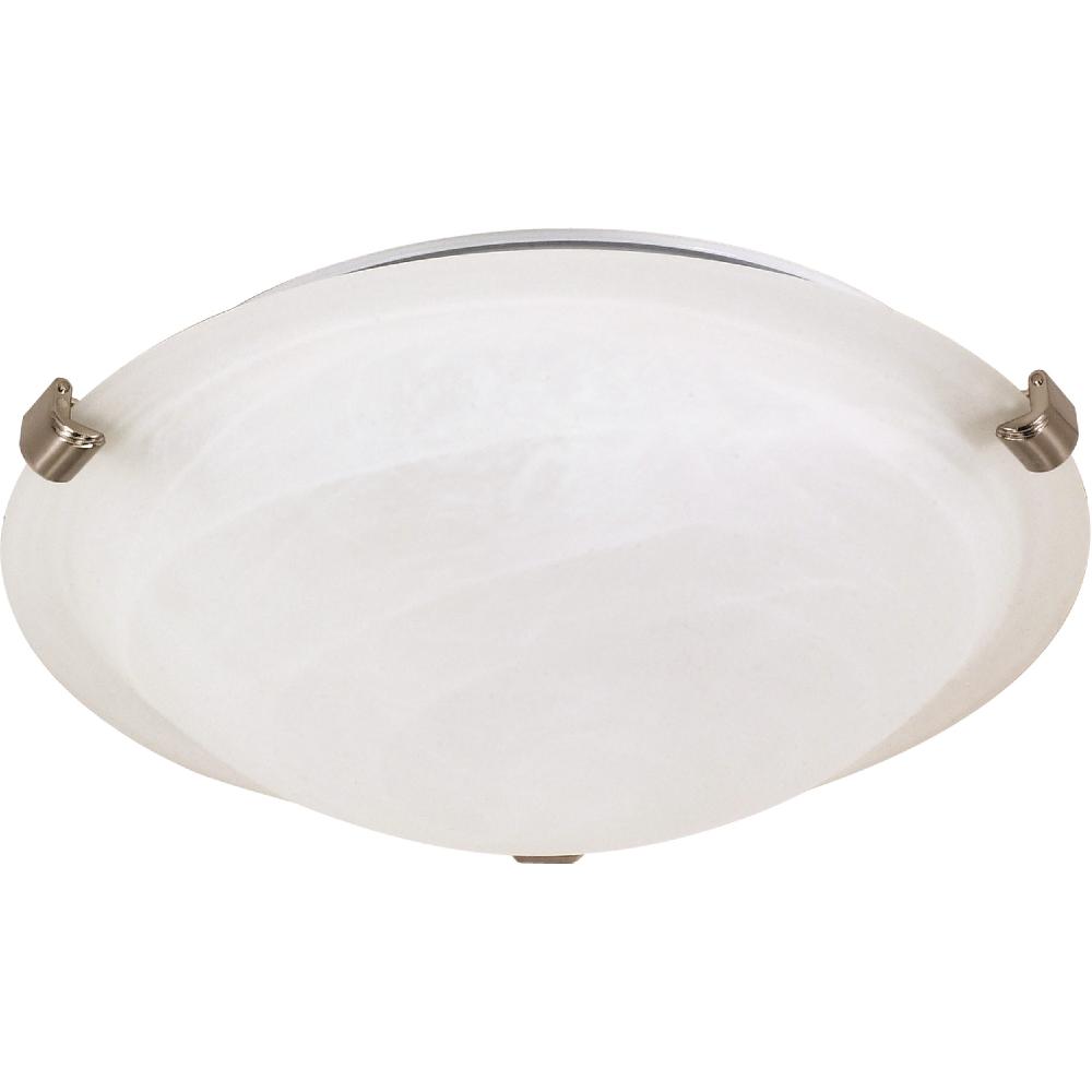 nuvo lighting Brentwood 2 Light 16 inch Brushed Nickel Flush Mount Ceiling Light