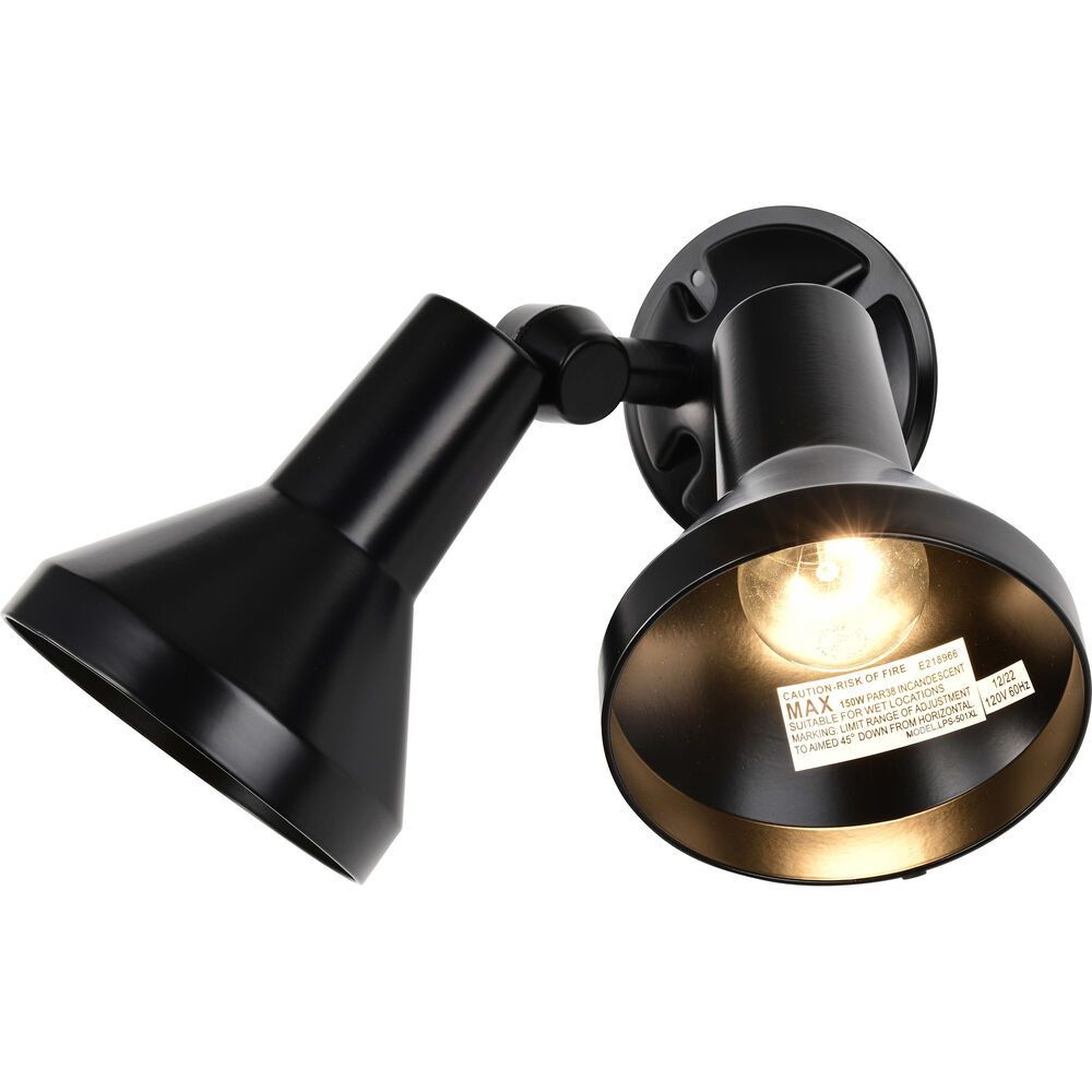 Nuvo Lighting Brentwood 2 Light 5 Inch Black Outdoor Flood Light