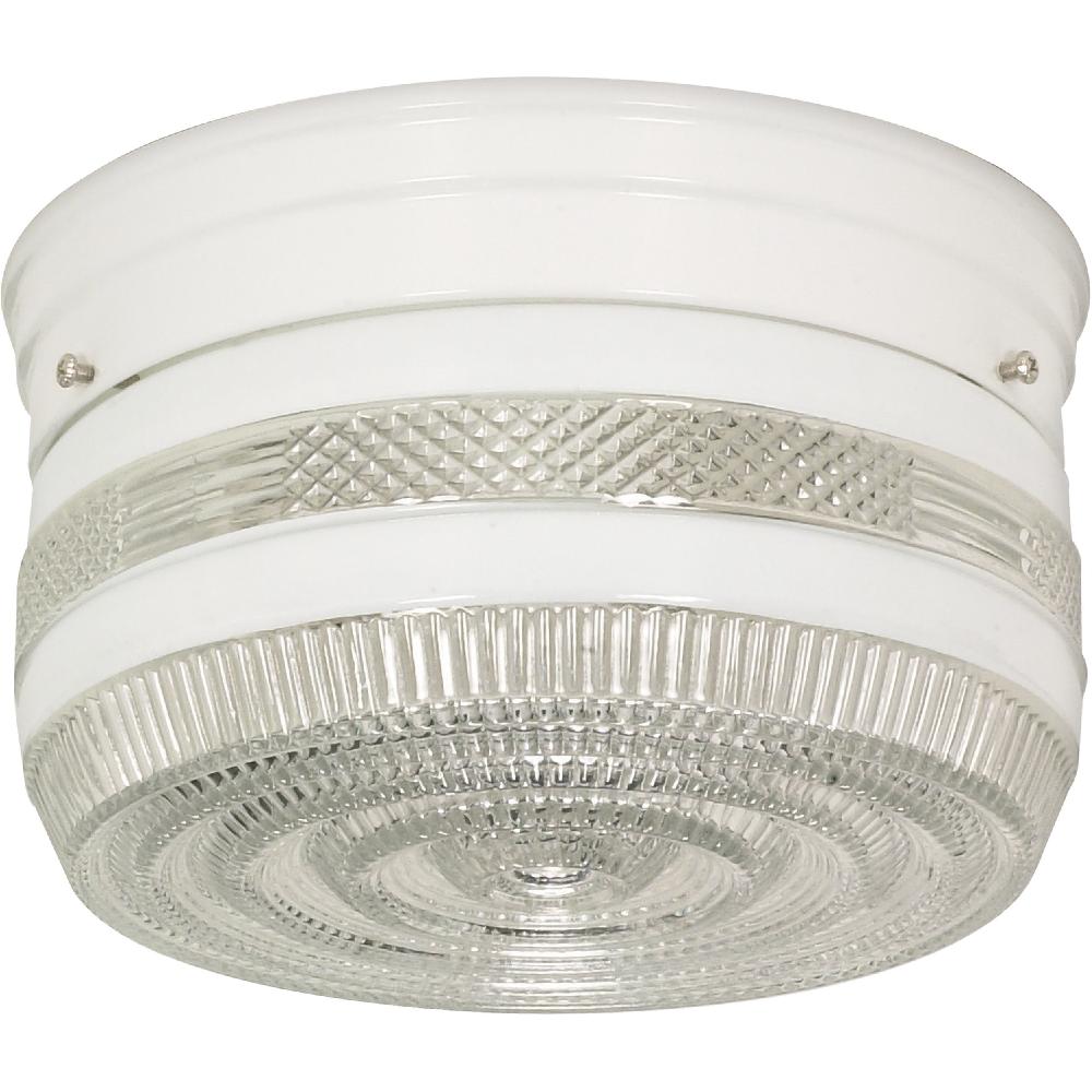 nuvo lighting Brentwood 2 Light 8 inch White Flush Mount Ceiling Light
