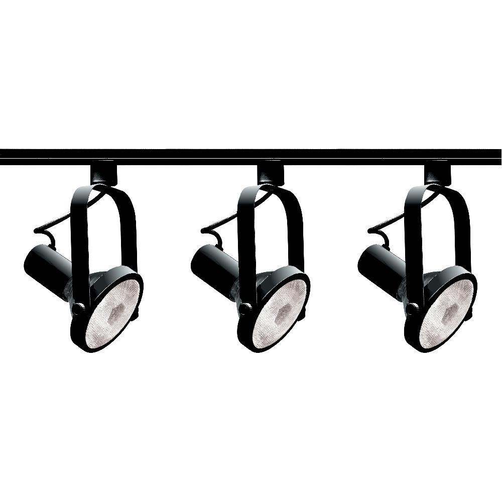 nuvo lighting Brentwood 3 Light 120V Black Track Lighting Ceiling Light