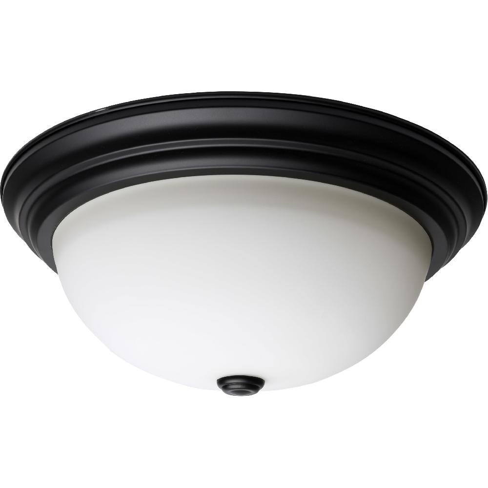 nuvo lighting Brentwood 3 Light 15.25 inch Matte Black Flush Mount Ceiling Light