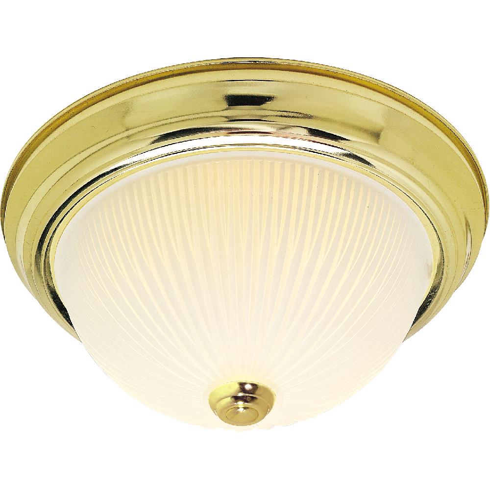 nuvo lighting Brentwood 3 Light 15.25 inch Polished Brass Flush Mount Ceiling Light