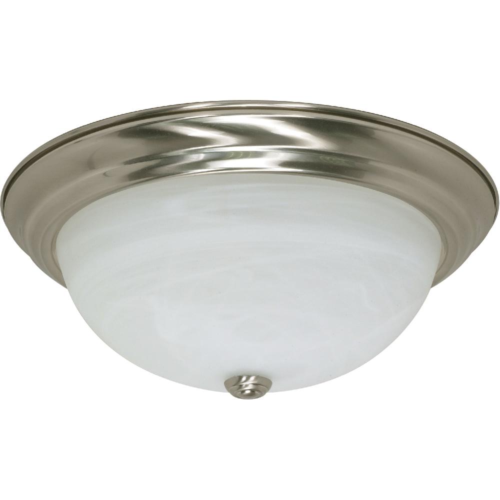 nuvo lighting Brentwood 3 Light 15 inch Brushed Nickel Flush Mount Ceiling Light